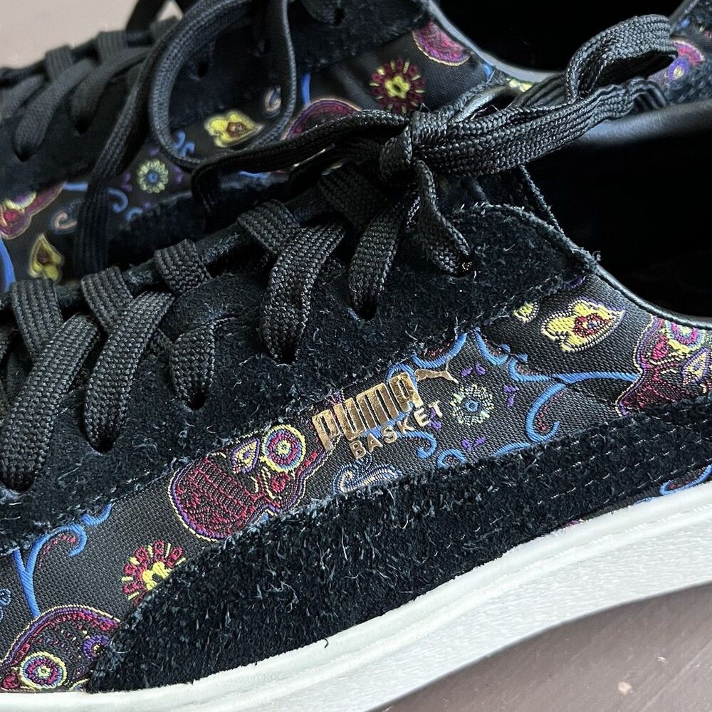 Puma Womens Basket Classic Day Of The Dead Multicolor Casual Sneakers Size 8.5 - Picture 11 of 13